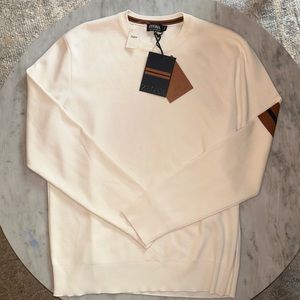 Zegna Men's Signifier Sleeve Crewneck Sweater